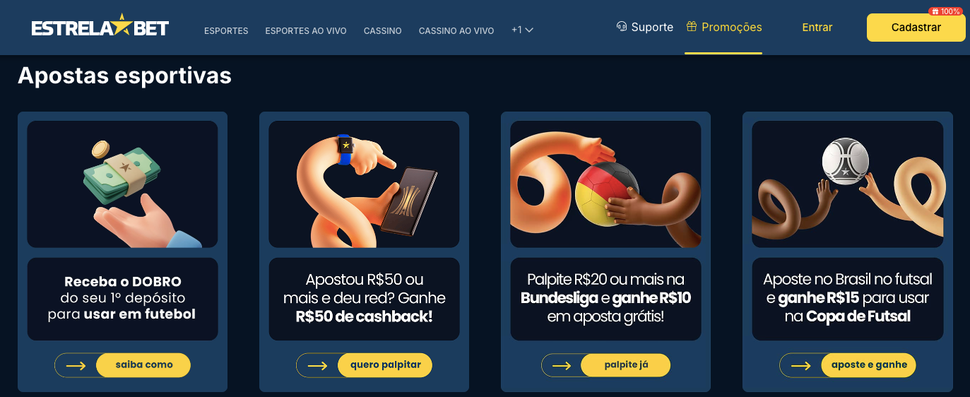 Estrela Bet bonus no cadastro