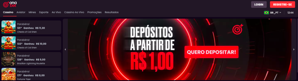 Depósito de 1 real no Blaze