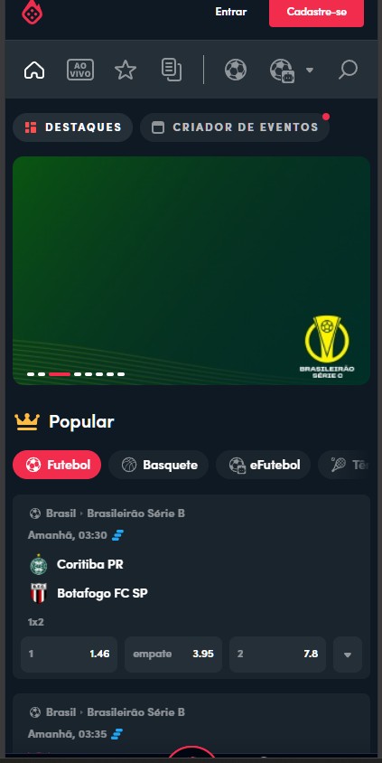 Blaze Apostas interface