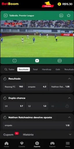 Apps de apostas esportivas - streaming
