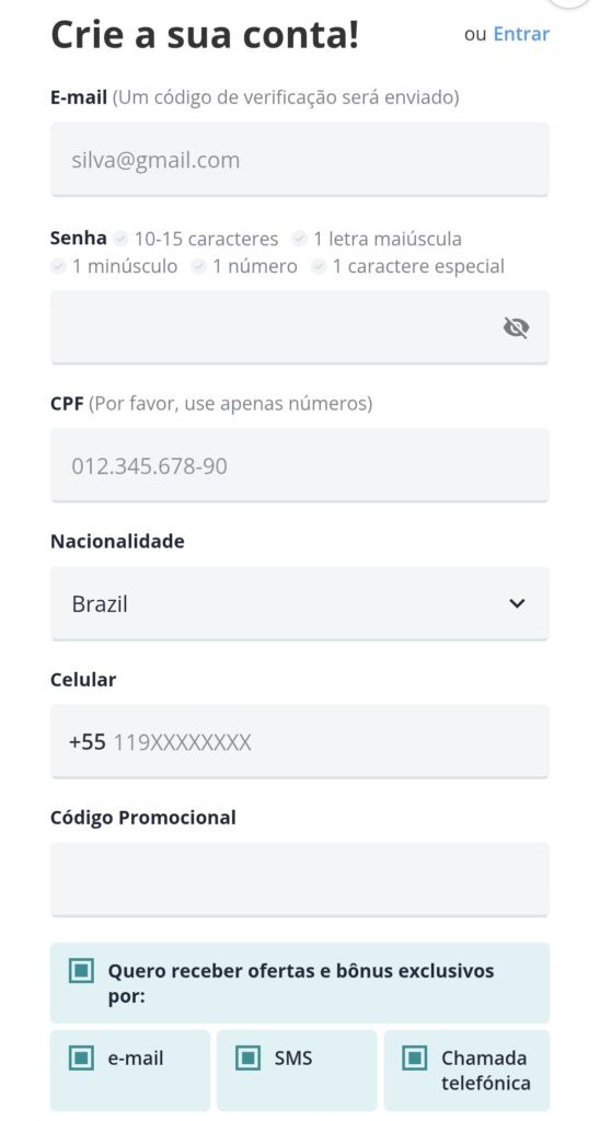 Como criar uma conta no casas de apostas