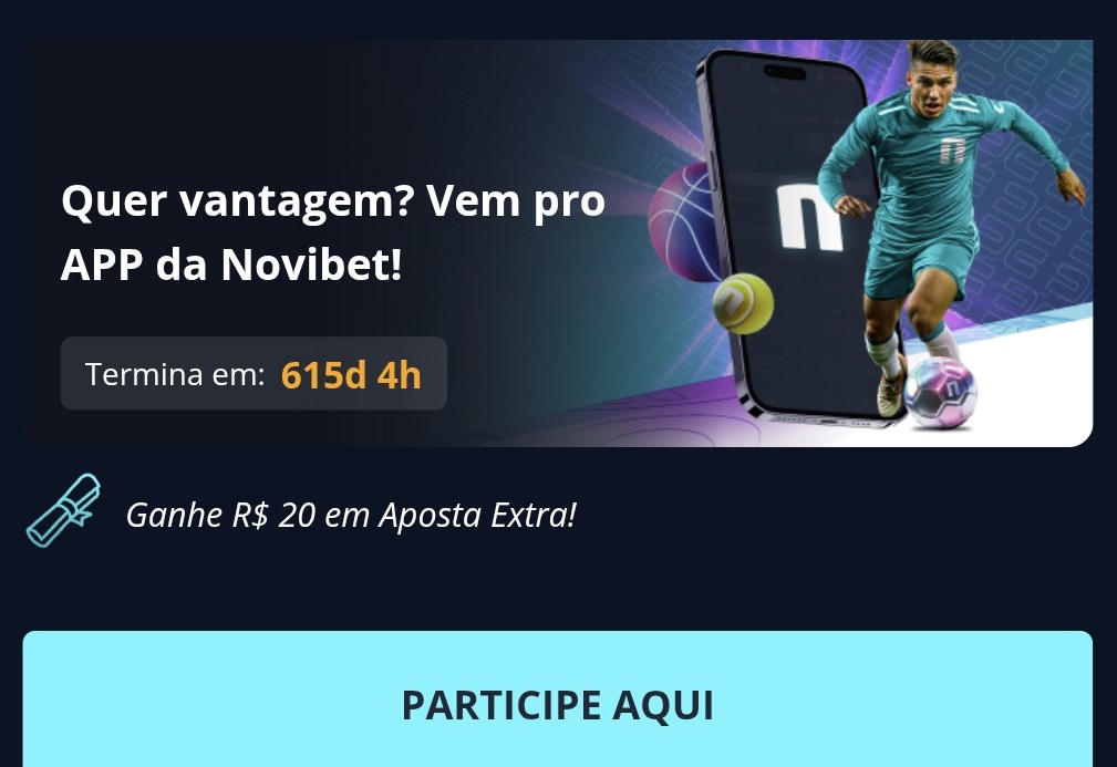 Promoção para instalar Novibet app