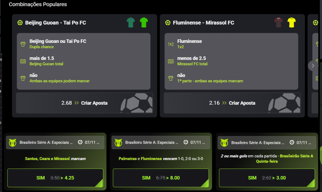 Apostas recomendadas na F12 Bet