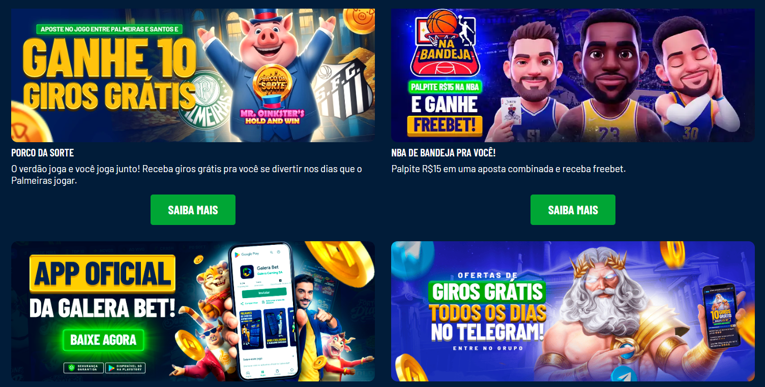 Promoções do Galera Bet Apostas
