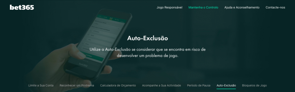 Autoexclusão bet365