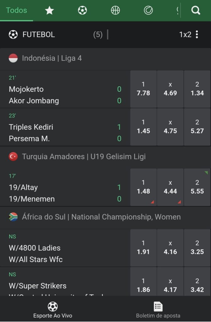 Brazino Apostas ao vivo