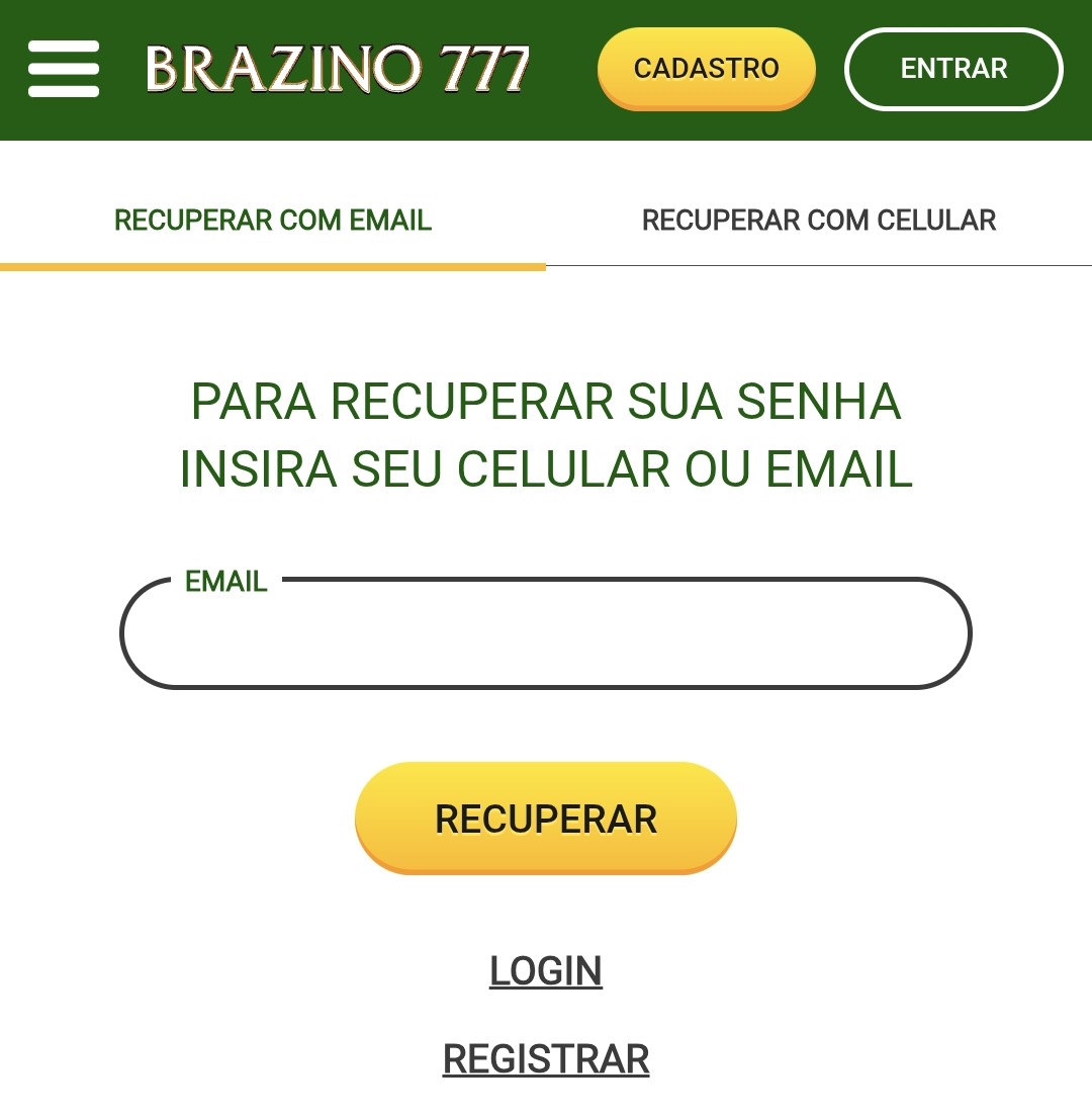 Como se cadastrar no Brazino 777