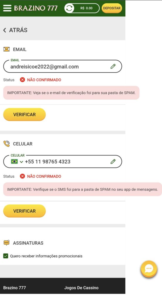 Registro Brazino777
