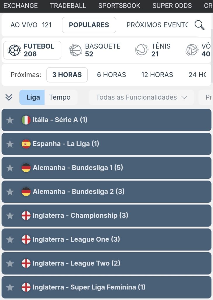 Bolsa de aposta oferta