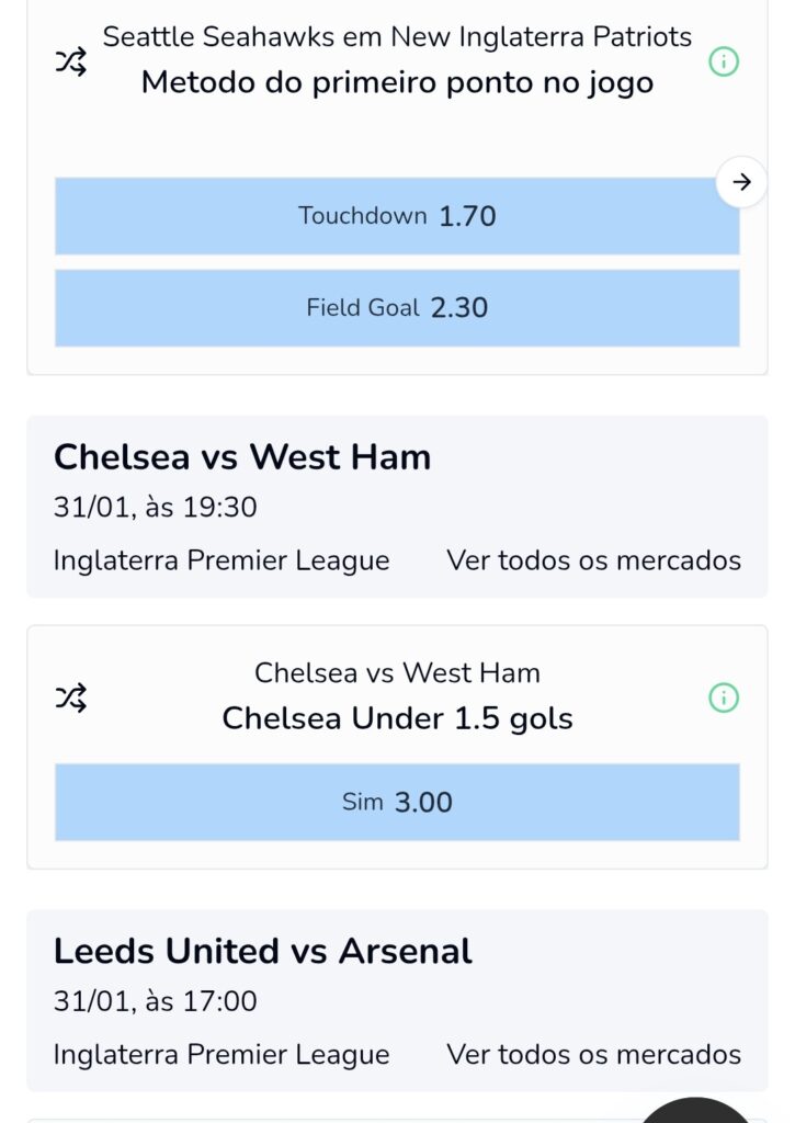 Bolsa de aposta Superodds