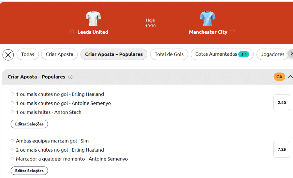 Betboo análise dos mercados de apostas de futebol