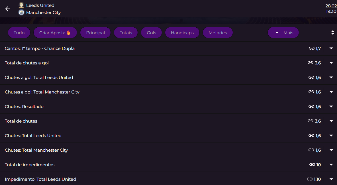 Luva bet apostas futebol