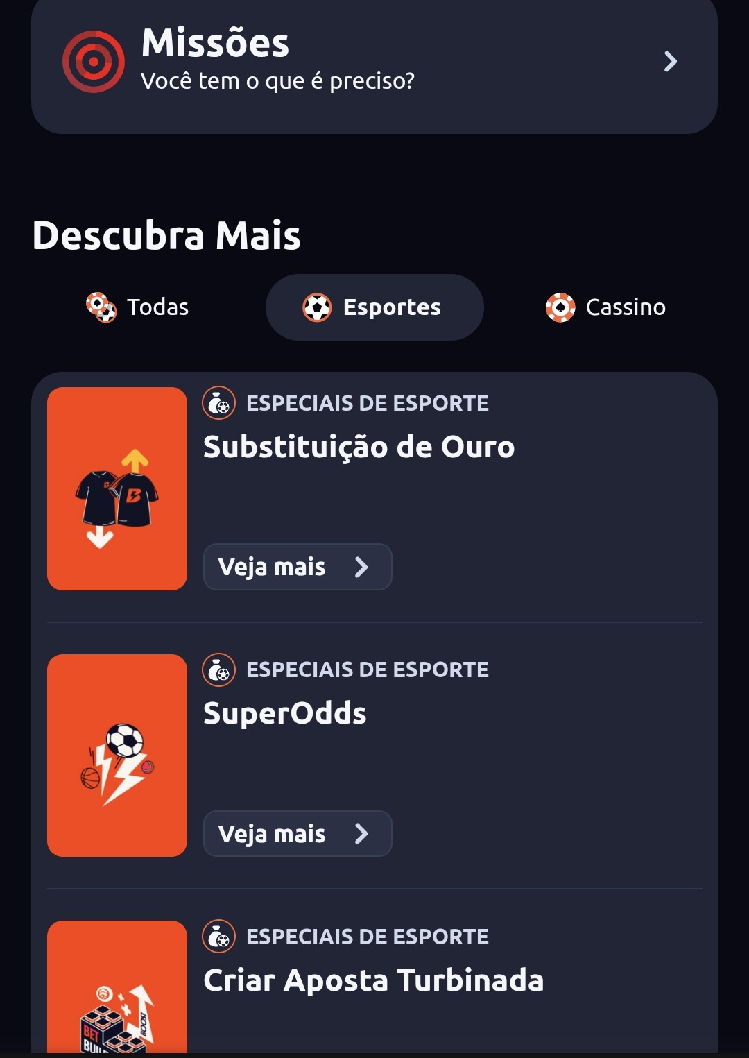 Ofertas em Betano app