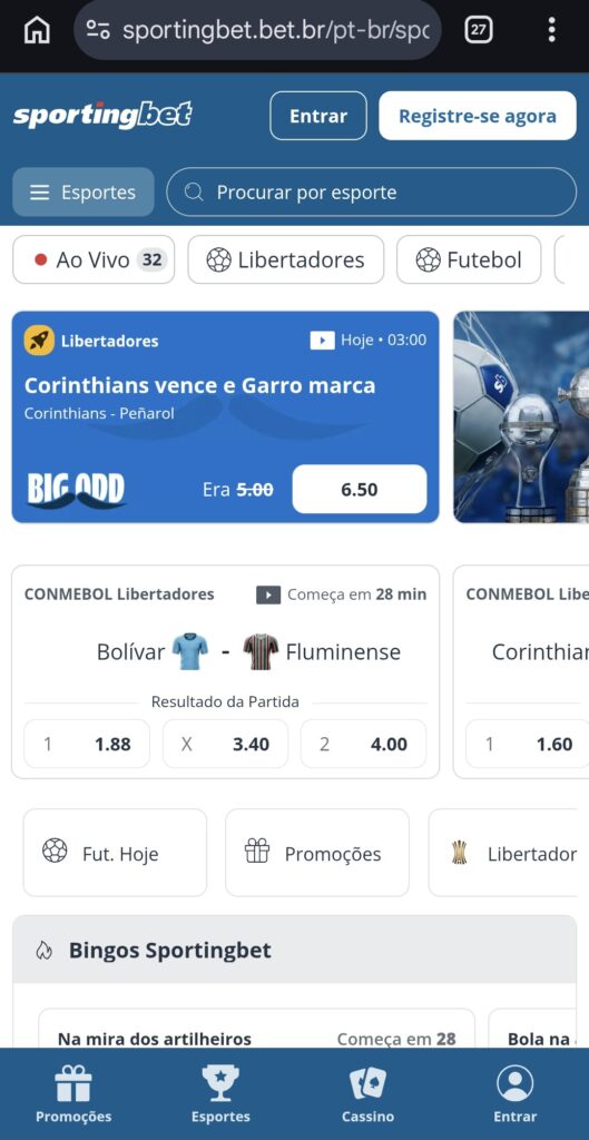 Sportingbet apostas jogo no celular