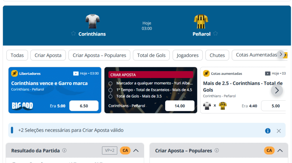 Sportingnbet mercados