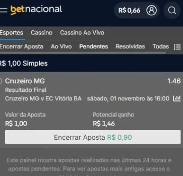 Odds da Betnacional