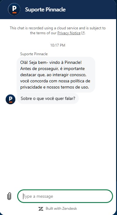 Atendimento ao cliente Pinnacle